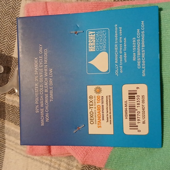 NWT Jolly Rancher Watermelon Crew Socks Unisex 6-12 - Picture 5 of 5